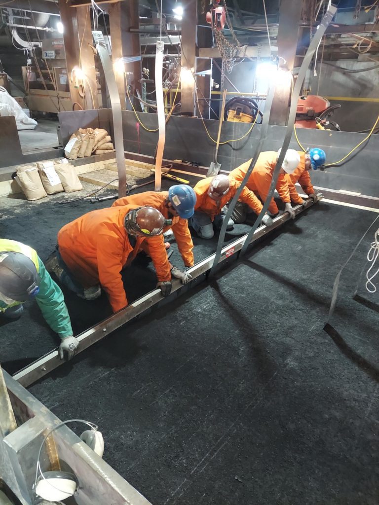 Craftworkers performing structural requirements on a high-heat refractory project.